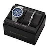 Thumbnail Image 5 of Men's Armani Exchange Chronograph Watch with Blue Dial and Stainless Steel Bracelet Set (Model: AX7176SET)