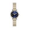 Thumbnail Image 1 of Ladies' Fossil Carlie Analog Watch in Two-Tone Stainless Steel with Blue Dial and Crystal Accents (Model: ES5438)