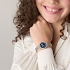 Thumbnail Image 2 of Ladies' Fossil Carlie Analog Watch in Two-Tone Stainless Steel with Blue Dial and Crystal Accents (Model: ES5438)