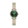 Thumbnail Image 1 of Ladies' Fossil Carlie Analog Watch in Two-Tone Stainless Steel with Green Dial and Crystal Accents (Model: ES5438)