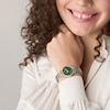 Thumbnail Image 2 of Ladies' Fossil Carlie Analog Watch in Two-Tone Stainless Steel with Green Dial and Crystal Accents (Model: ES5438)