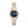 Thumbnail Image 1 of Ladies' Fossil Scarlette Analog Watch in Two-Tone Stainless Steel with Blue Dial and Crystal Accents (Model: ES5443)