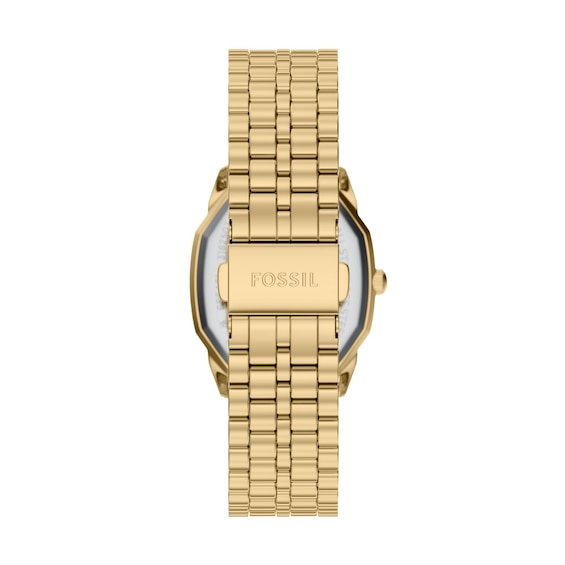 Ladies' Fossil Harlow Analog Watch in Gold-Tone Stainless Steel with Green Dial (Model: Es5451)