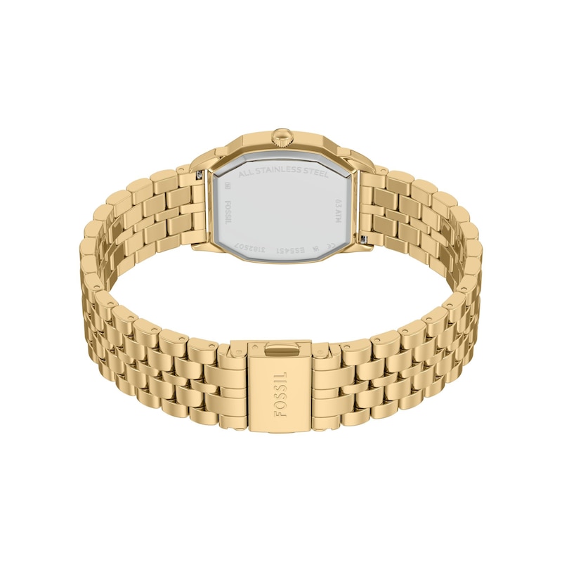 Main Image 5 of Ladies' Fossil Harlow Analog Watch in Gold-Tone Stainless Steel with Green Dial (Model: ES5451)