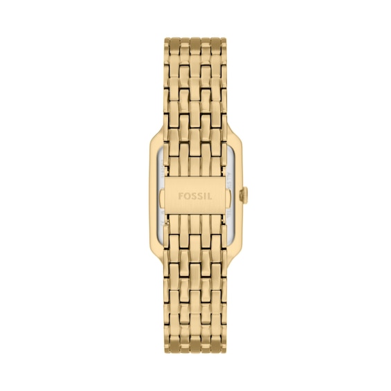 Ladies' Fossil Raquel Analog Watch in Gold-Tone Stainless Steel with Green Dial (Model: Es5452)