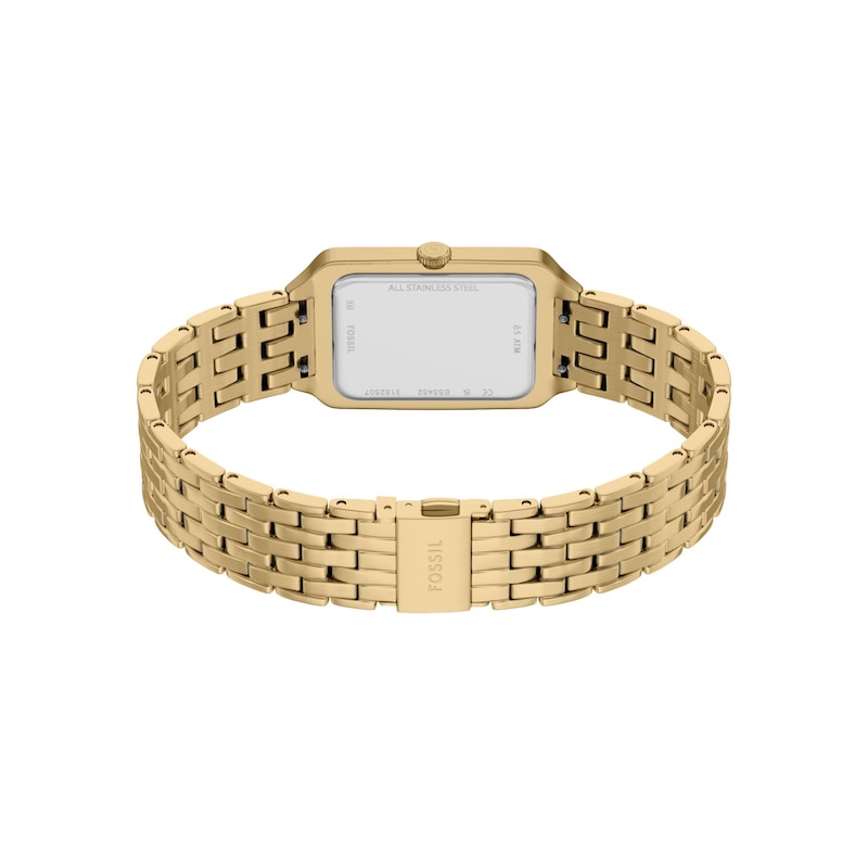Main Image 5 of Ladies' Fossil Raquel Analog Watch in Gold-Tone Stainless Steel with Green Dial (Model: ES5452)