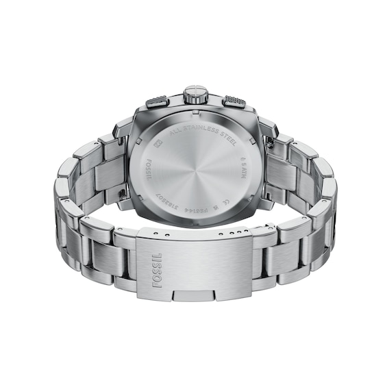 Men's Fossil Machine Chronograph Watch in Stainless Steel with Brown Dial (Model: Fs6144)