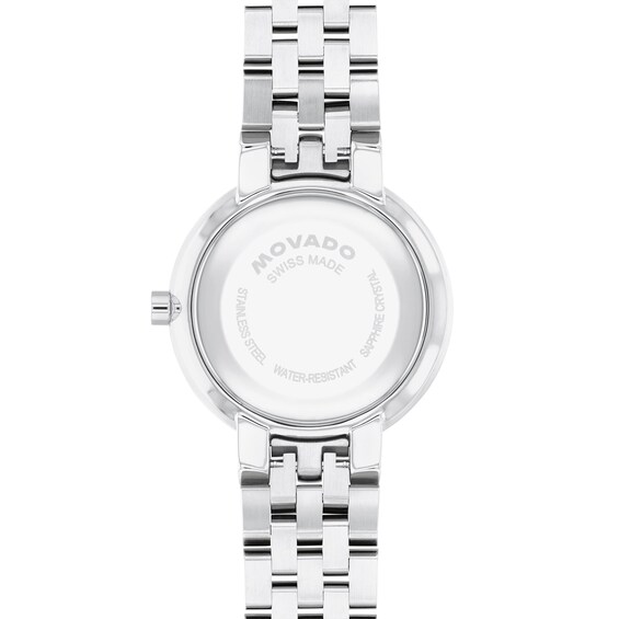 Ladies' Movado Museum Classic 1/2 Ct.t.w. Lab-Grown Diamond Stainless Steel Watch with Blue Dial (Model: 0608066)