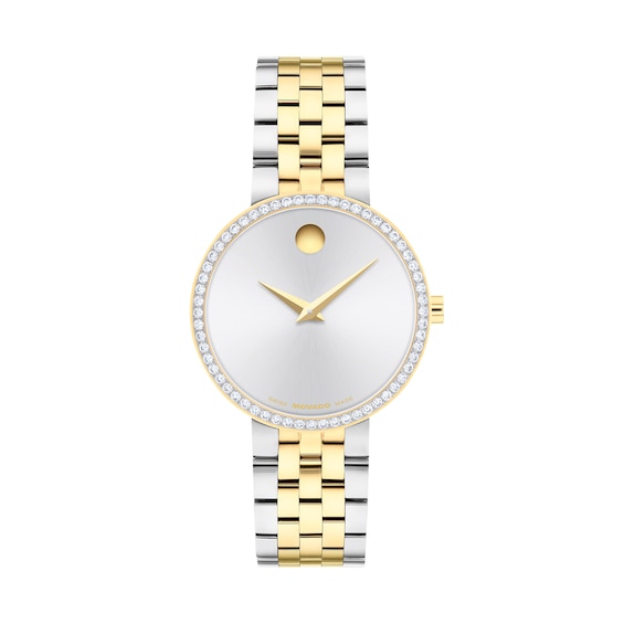 Ladies' Movado Museum Classic 1/2 Ct.t.w. Lab-Grown Diamond Two-Tone PVD Stainless Steel Watch (Model: 0608067)