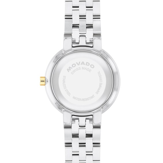 Ladies' Movado Museum Classic 1/2 Ct.t.w. Lab-Grown Diamond Two-Tone PVD Stainless Steel Watch (Model: 0608067)