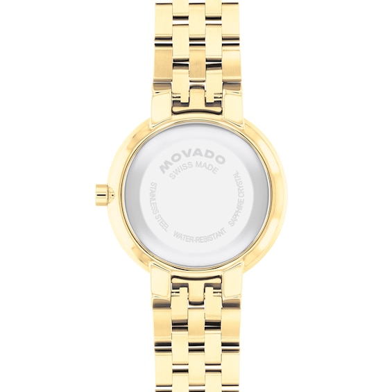 Ladies' Movado Museum Classic 1/2 Ct.t.w. Lab-Grown Diamond Gold-Tone PVD Stainless Steel Watch (Model: 0608068)