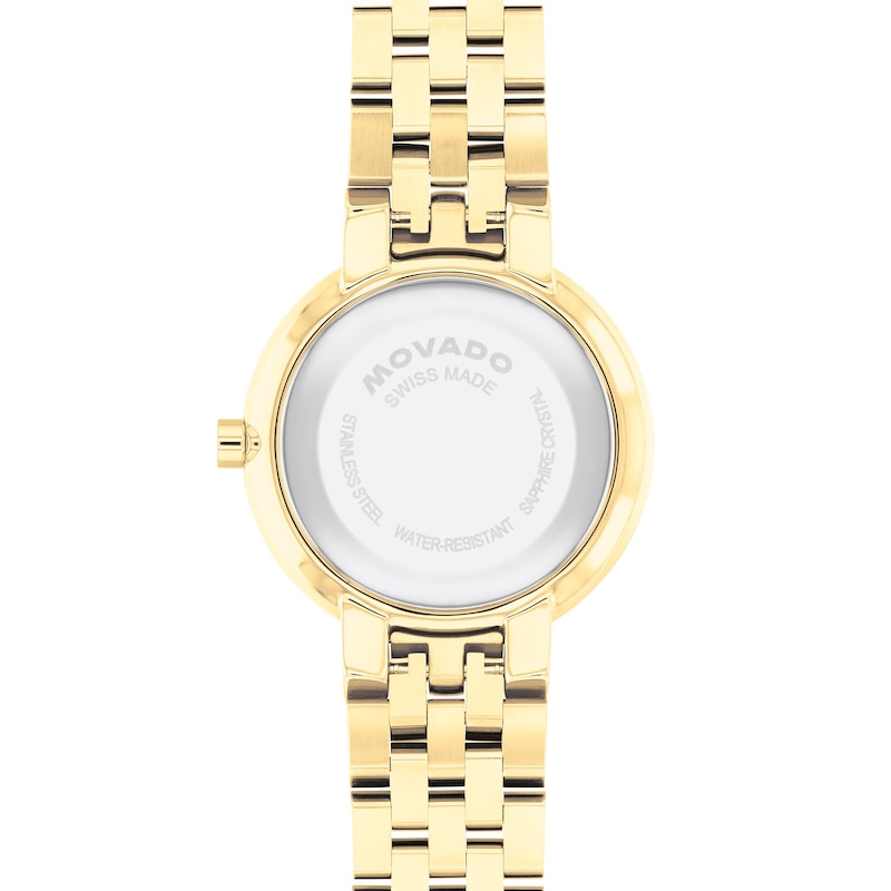 Main Image 3 of Ladies' Movado Museum Classic 1/2 CT.T.W. Lab-Grown Diamond Gold-Tone PVD Stainless Steel Watch (Model: 0608068)