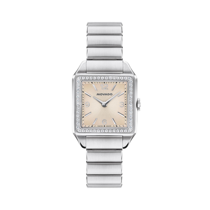 Main Image 1 of Ladies' Movado Heritage 1917 3/8 CT. T.W. Lab-Grown Diamond Stainless Steel Watch (Model: 3650251))