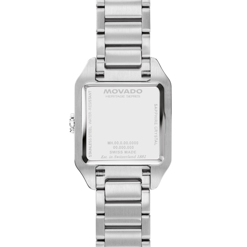 Main Image 3 of Ladies' Movado Heritage 1917 3/8 CT. T.W. Lab-Grown Diamond Stainless Steel Watch (Model: 3650251))