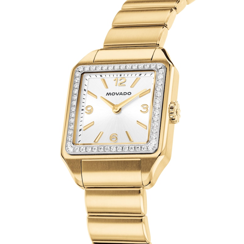 Main Image 2 of Ladies' Movado Heritage 1917 3/8 CT. T.W. Lab-Grown Diamond Gold-Tone IP Stainless Steel Watch (Model: 3650250)