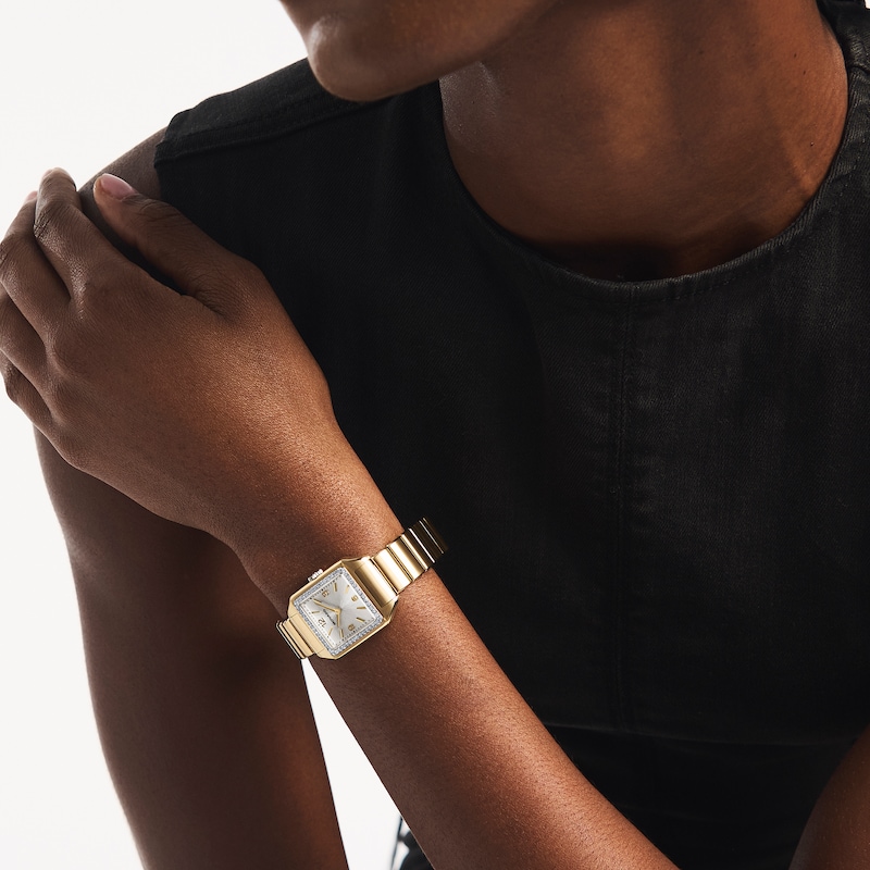 Main Image 4 of Ladies' Movado Heritage 1917 3/8 CT. T.W. Lab-Grown Diamond Gold-Tone IP Stainless Steel Watch (Model: 3650250)