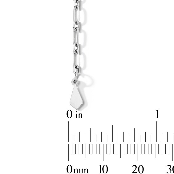 Trillion-Cut Pink Tourmaline and 1/10 CT. T.w. Lab-Grown Diamond Bracelet in 10K White Gold (F/Vs2) - 7.5"