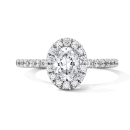 Classic Everlasting 1 CT. T.W. Oval Certified Lab-Grown Diamond Frame Engagement Ring in 14K White Gold (F/VS2)