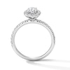 Thumbnail Image 3 of Classic Everlasting 1 CT. T.W. Oval Certified Lab-Grown Diamond Frame Engagement Ring in 14K White Gold (F/VS2)