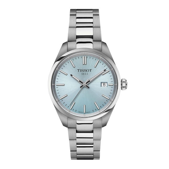 Unisex Tissot PR 100 Classic Analog Watch with Blue Dial and Stainless Steel Bracelet (Model: T1502101135100)