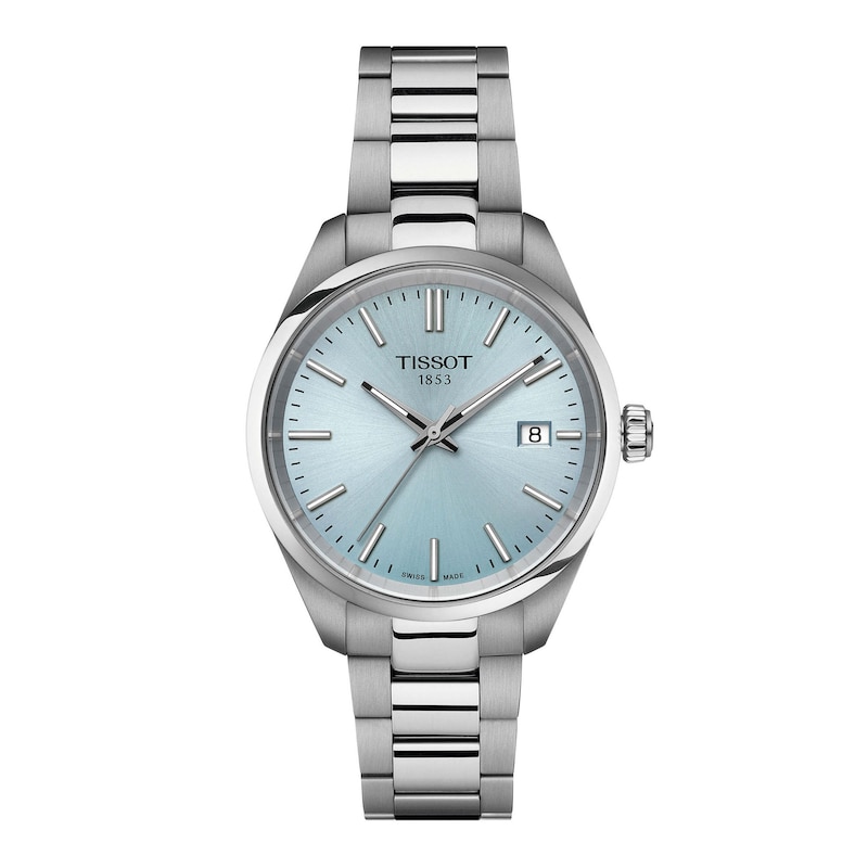 Main Image 1 of Unisex Tissot PR 100 Classic Analog Watch with Blue Dial and Stainless Steel Bracelet (Model: T1502101135100)
