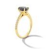 Thumbnail Image 5 of 2-1/5 CT. T.W. Oval Black and White Diamond Hidden Frame Engagement Ring in 14K Gold