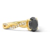 Thumbnail Image 4 of 1-3/4 CT. T.W. Oval Black and White Diamond Hidden Frame Engagement Ring in 14K Gold