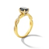 Thumbnail Image 5 of 1-3/4 CT. T.W. Oval Black and White Diamond Hidden Frame Engagement Ring in 14K Gold