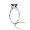 Thumbnail Image 5 of 1-3/4 CT. T.W. Emerald-Cut Black and White Diamond Engagement Ring in 14K White Gold
