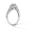 Thumbnail Image 5 of 3/4 CT. T.W. Princess-Cut Lab-Grown Diamond Double Frame Engagement Ring in Sterling Silver (F/VS2)