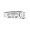 Thumbnail Image 4 of 1 1/3 CT. T.W. Round Lab-Grown Diamond Engagement Ring in Sterling Silver (F/VS2)