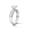 Thumbnail Image 5 of 1 1/3 CT. T.W. Round Lab-Grown Diamond Engagement Ring in Sterling Silver (F/VS2)