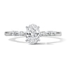 Thumbnail Image 1 of 1 CT. T.W. Oval Lab-Grown Diamond Engagement Ring in Sterling Silver (F/VS2)