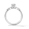 Thumbnail Image 3 of 1 CT. T.W. Oval Lab-Grown Diamond Engagement Ring in Sterling Silver (F/VS2)