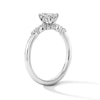 Thumbnail Image 5 of 1 CT. T.W. Oval Lab-Grown Diamond Engagement Ring in Sterling Silver (F/VS2)