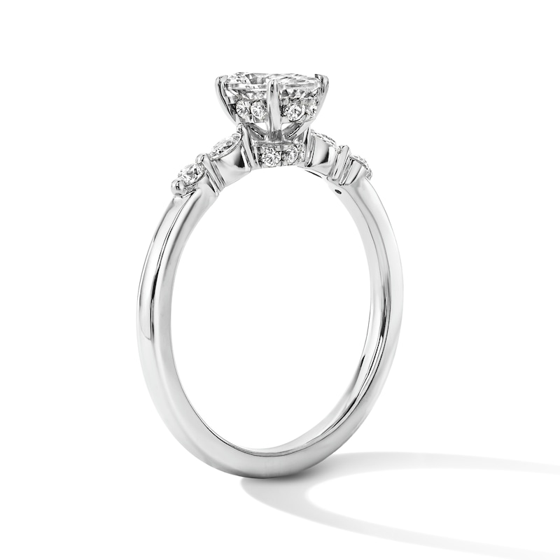 Main Image 5 of 1 CT. T.W. Oval Lab-Grown Diamond Engagement Ring in Sterling Silver (F/VS2)
