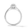 Thumbnail Image 3 of 3/4 CT. T.W. Round Lab-Grown Diamond Cushion Frame Ring in Sterling Silver (F/VS2)