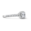 Thumbnail Image 4 of 3/4 CT. T.W. Round Lab-Grown Diamond Cushion Frame Ring in Sterling Silver (F/VS2)
