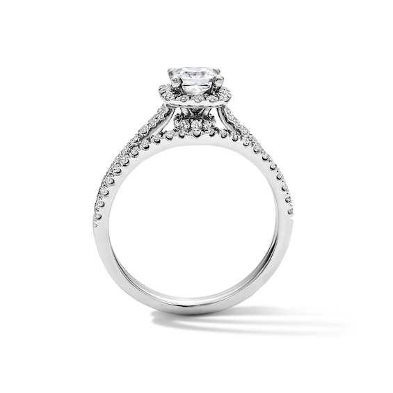 1 CT. T.w. Princess-Cut Lab-Grown Diamond Frame Bridal Set in Sterling Silver