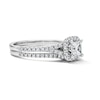 Thumbnail Image 4 of 1 CT. T.W. Princess-Cut Lab-Grown Diamond Frame Bridal Set in Sterling Silver
