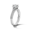 Thumbnail Image 5 of 1 CT. T.W. Princess-Cut Lab-Grown Diamond Frame Bridal Set in Sterling Silver