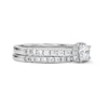 Thumbnail Image 4 of 1 CT. T.W. Certified Lab-Grown Diamond Bridal Set in White Sterling Silver (F/VS2)