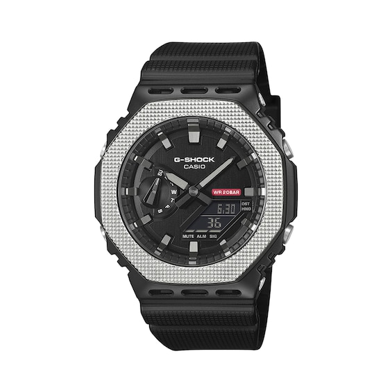 Men's Casio G-Shock G-Steel Analog/Digital Watch with Black Dial and Black Resin Strap (Model: Gm2100Bm-1A)