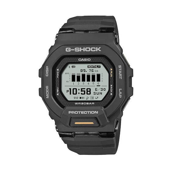 Casio G-Shock Move Tracker Digital Watch with Black Dial and Black Resin Strap (Model: Gbd200-1A1)