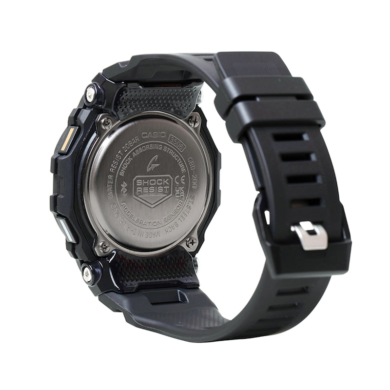 Main Image 2 of Casio G-Shock MOVE Tracker Digital Watch with Black Dial and Black Resin Strap (Model: GBD200-1A1)
