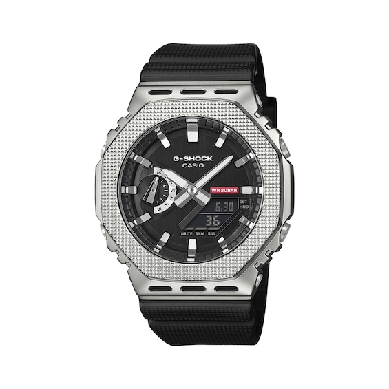 Men's Casio G-Shock G-Steel Analog/Digital Watch with Black Dial and Black Resin Strap (Model: Gm2100M-1A)