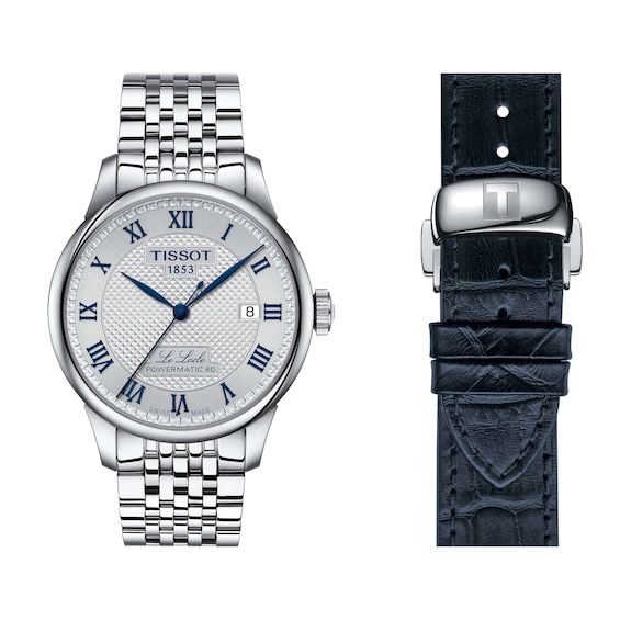 Men’s Tissot 20th Anniversary Le Locle Powermatic 80 Automatic Watch with Two Straps (Model: T0064071103303)