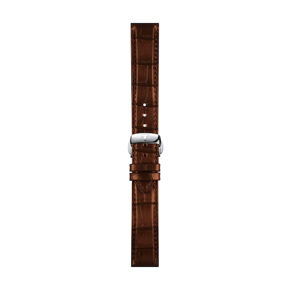 Men's Tissot Le Locle Open Heart Powermatic 80 Automatic Watch with Brown Leather Strap (Model: T0064071603301)