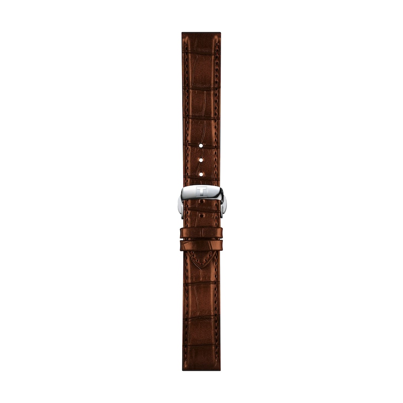Main Image 4 of Men's Tissot Le Locle Open Heart Powermatic 80 Automatic Watch with Brown Leather Strap (Model: T0064071603301)