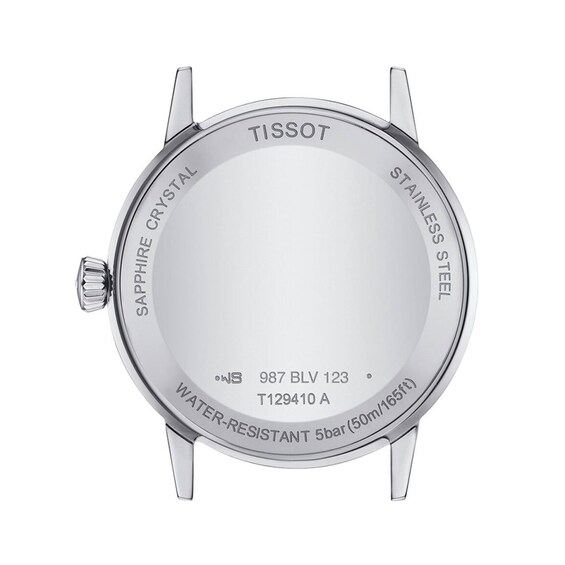 Men's Tissot Classic Dream Analog Watch with Black Dial and Stainless Steel Bracelet (Model: T1294101105300)